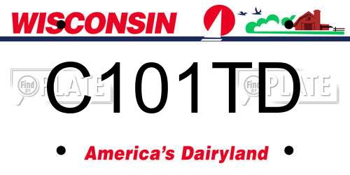 C101TD Wisconsin License Plate
