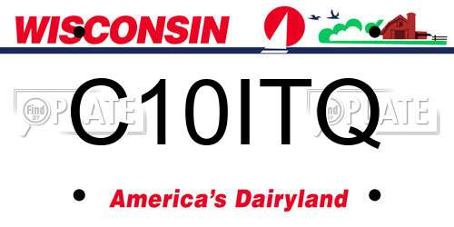 C10ITQ Wisconsin License Plate