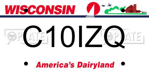 C10IZQ Wisconsin License Plate
