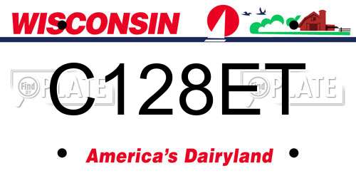 C128ET Wisconsin License Plate