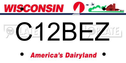 C12BEZ Wisconsin License Plate
