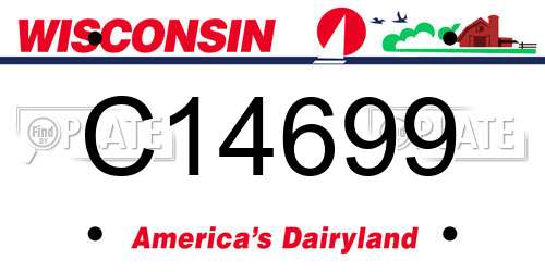 C14699 Wisconsin License Plate