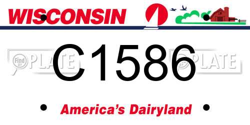 C1586 Wisconsin License Plate