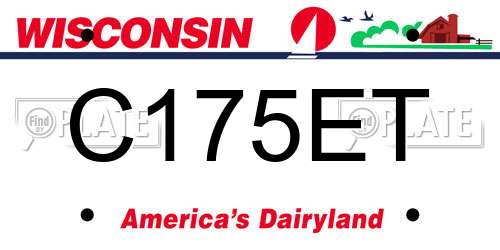 C175ET Wisconsin License Plate