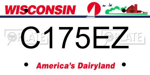 C175EZ Wisconsin License Plate