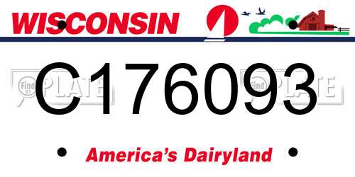 C176093 Wisconsin License Plate