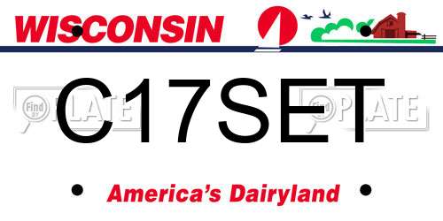 C17SET Wisconsin License Plate