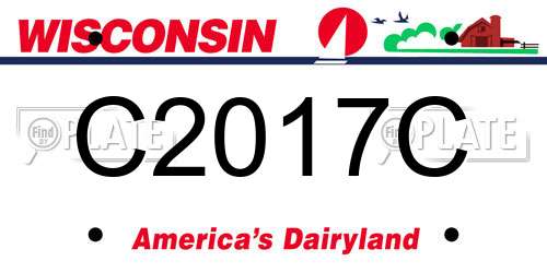 C2017C Wisconsin License Plate