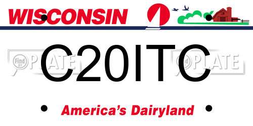 C20ITC Wisconsin License Plate