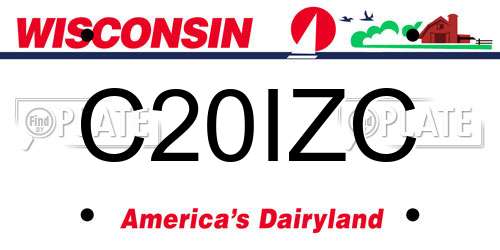 C20IZC Wisconsin License Plate