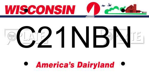 C21NBN Wisconsin License Plate