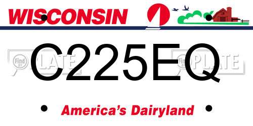 C225EQ Wisconsin License Plate