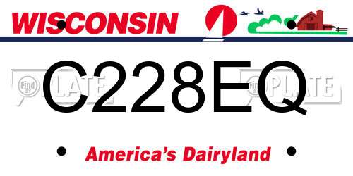 C228EQ Wisconsin License Plate