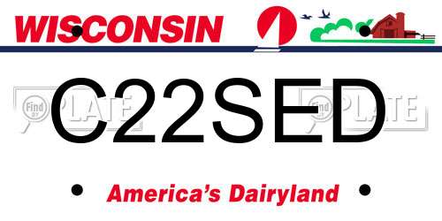 C22SED Wisconsin License Plate