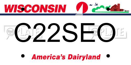 C22SEO Wisconsin License Plate