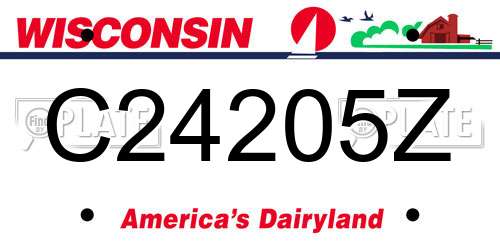 C24205Z Wisconsin License Plate