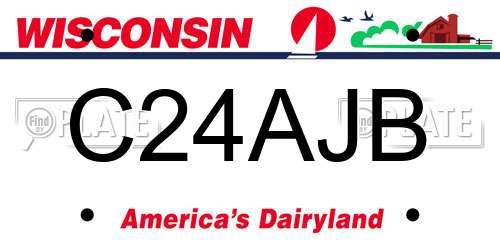 C24AJB Wisconsin License Plate