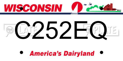 C252EQ Wisconsin License Plate