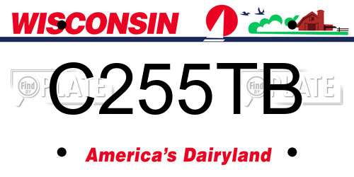 C255TB Wisconsin License Plate