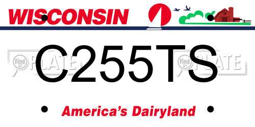 C255TS Wisconsin License Plate