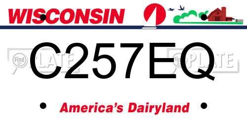 C257EQ Wisconsin License Plate