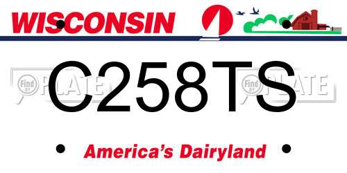 C258TS Wisconsin License Plate