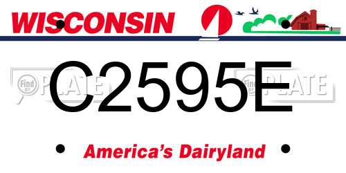 C2595E Wisconsin License Plate
