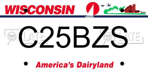 C25BZS Wisconsin License Plate
