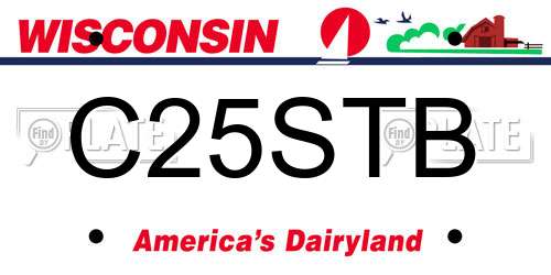 C25STB Wisconsin License Plate