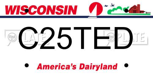 C25TED Wisconsin License Plate