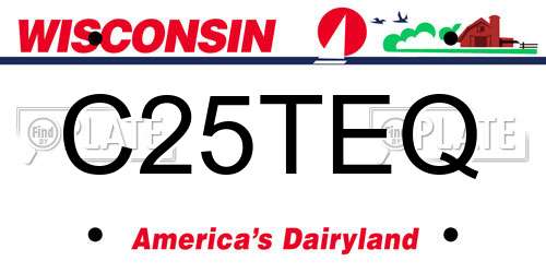 C25TEQ Wisconsin License Plate