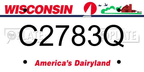 C2783Q Wisconsin License Plate