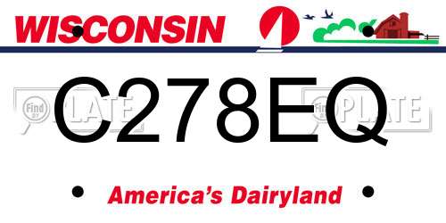 C278EQ Wisconsin License Plate