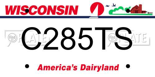 C285TS Wisconsin License Plate