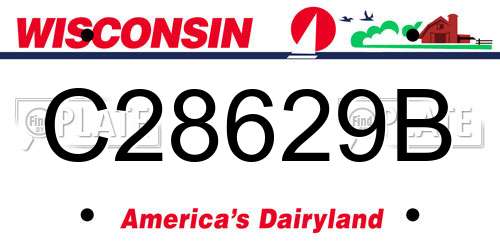 C28629B Wisconsin License Plate
