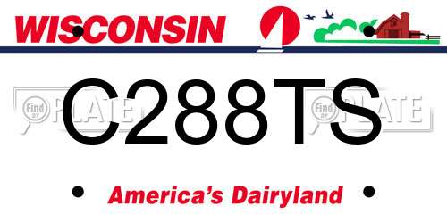 C288TS Wisconsin License Plate