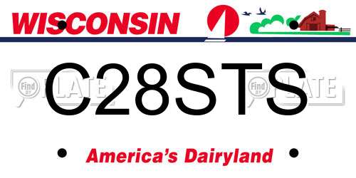 C28STS Wisconsin License Plate