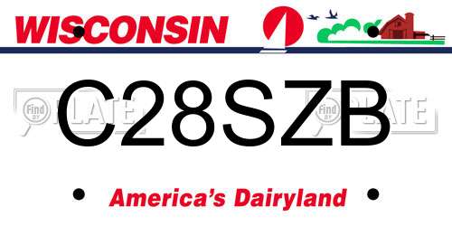 C28SZB Wisconsin License Plate