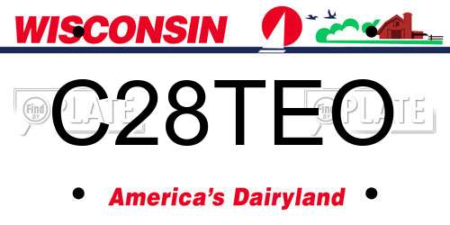 C28TEO Wisconsin License Plate