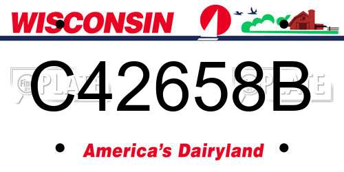 C42658B Wisconsin License Plate