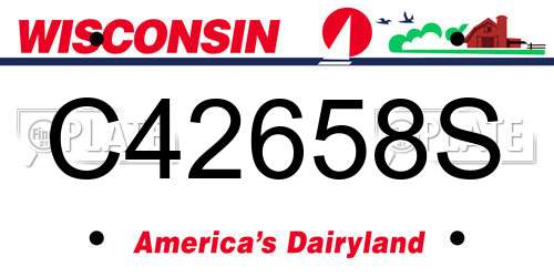 C42658S Wisconsin License Plate