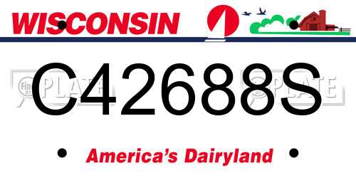 C42688S Wisconsin License Plate