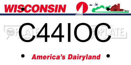 C44IOC Wisconsin License Plate