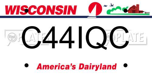 C44IQC Wisconsin License Plate