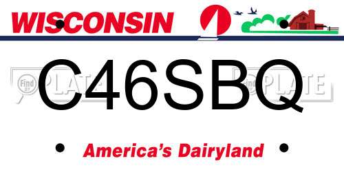 C46SBQ Wisconsin License Plate