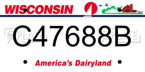 C47688B Wisconsin License Plate