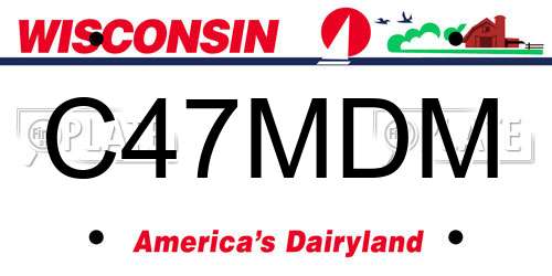 C47MDM Wisconsin License Plate