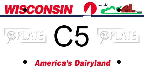 C5 Wisconsin License Plate