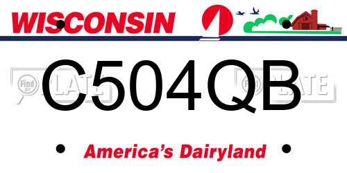 C504QB Wisconsin License Plate