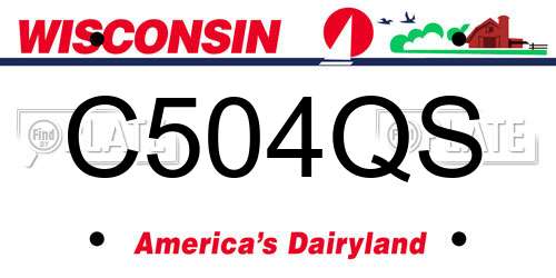C504QS Wisconsin License Plate